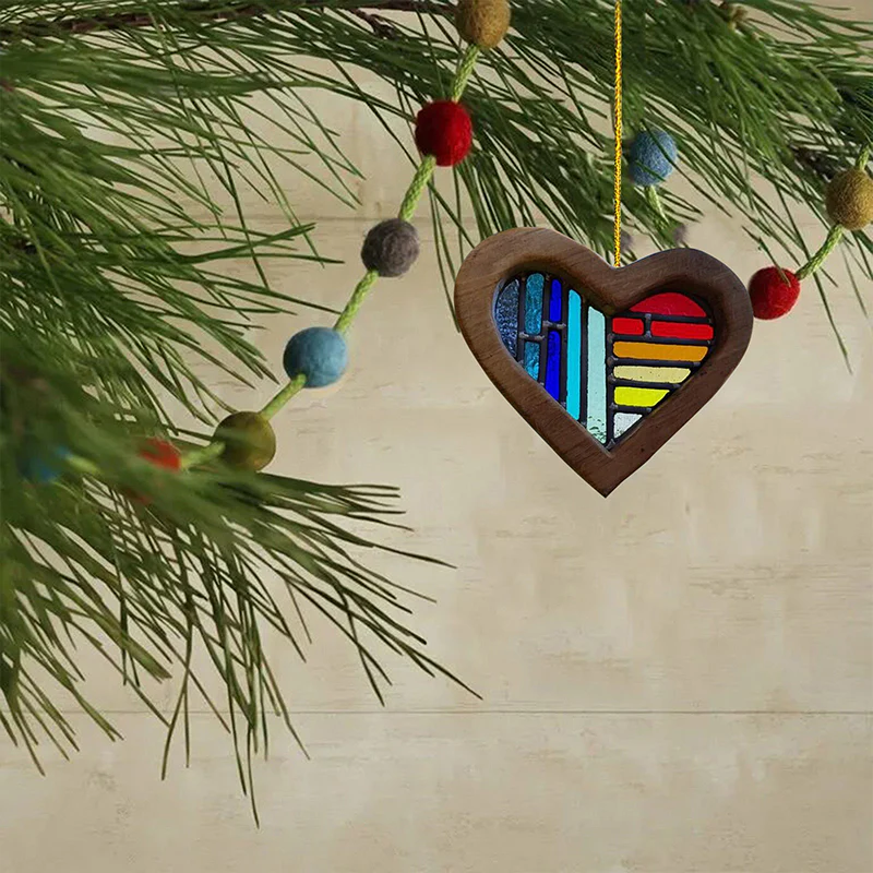 Wooden Painted Love Ornaments Home Decoration - Image 5
