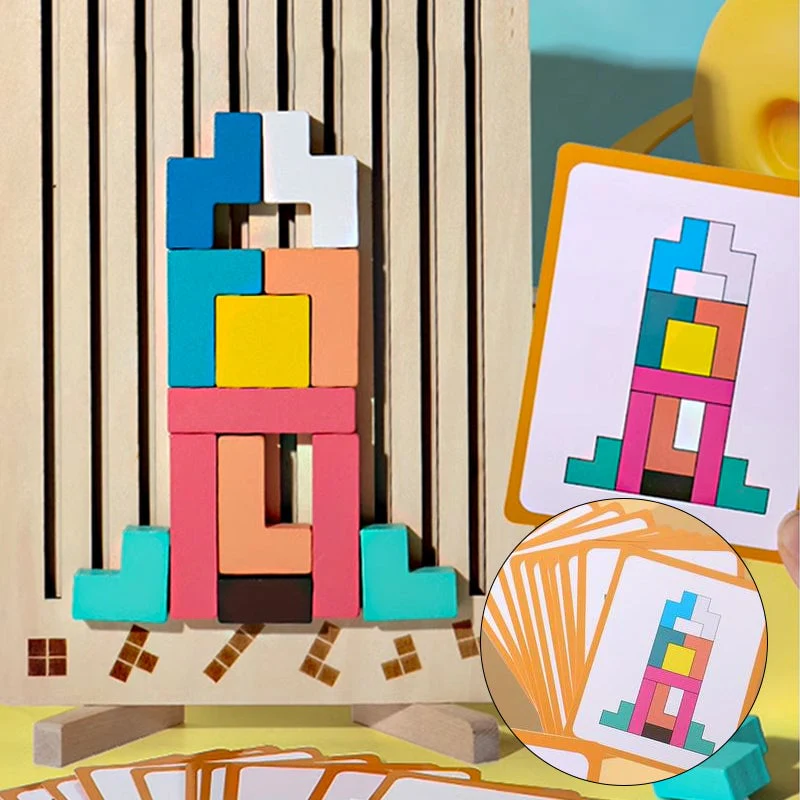 Wooden Stacking Puzzle Set - Image 2