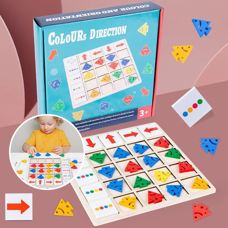 Wooden Table Color Direction Game For Kids - Image 2