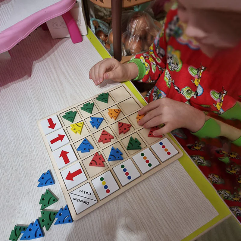 Wooden Table Color Direction Game For Kids - Image 3